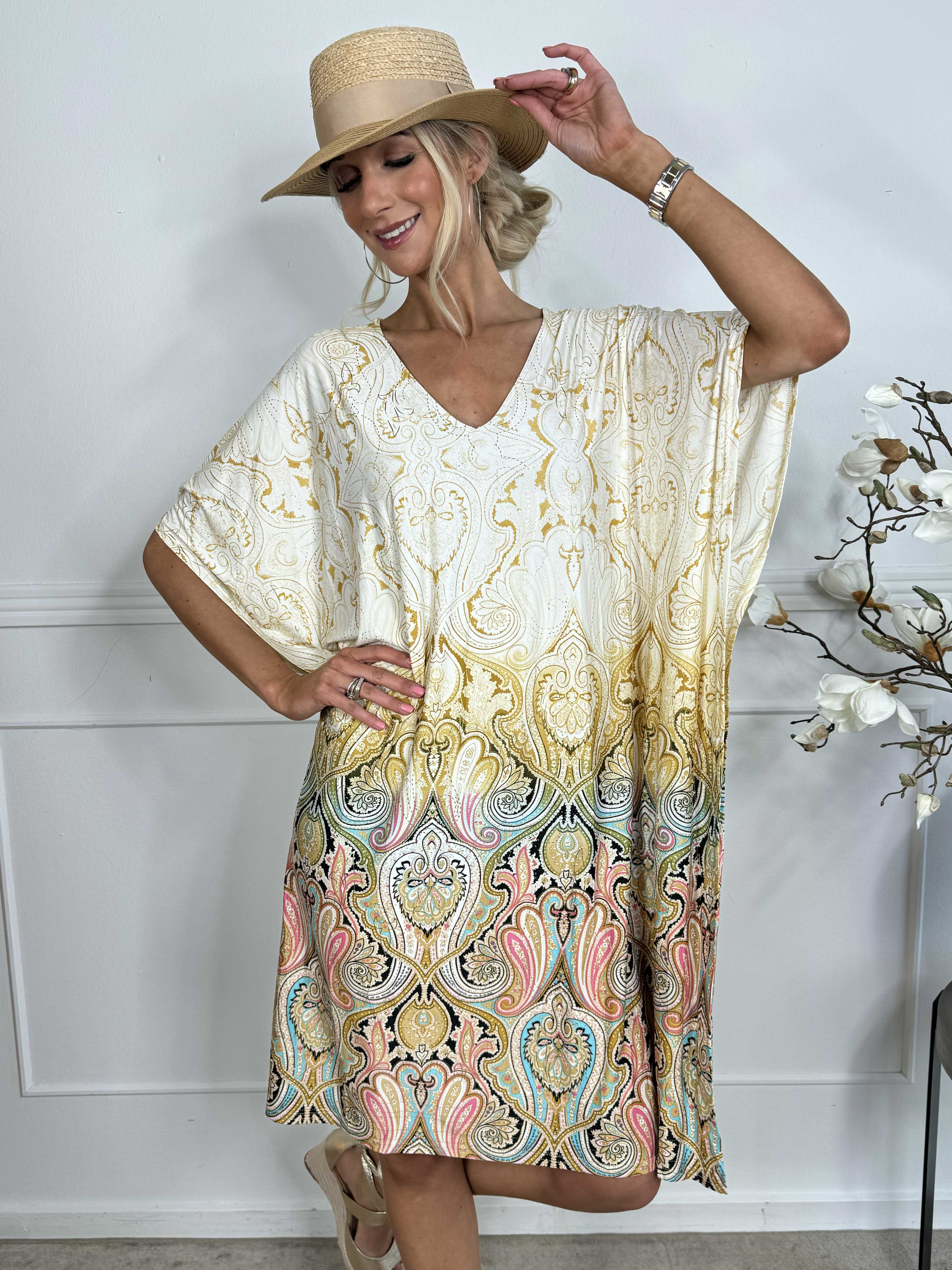 Azmina Tamaria - Tunikaklänning i lös passform med resår